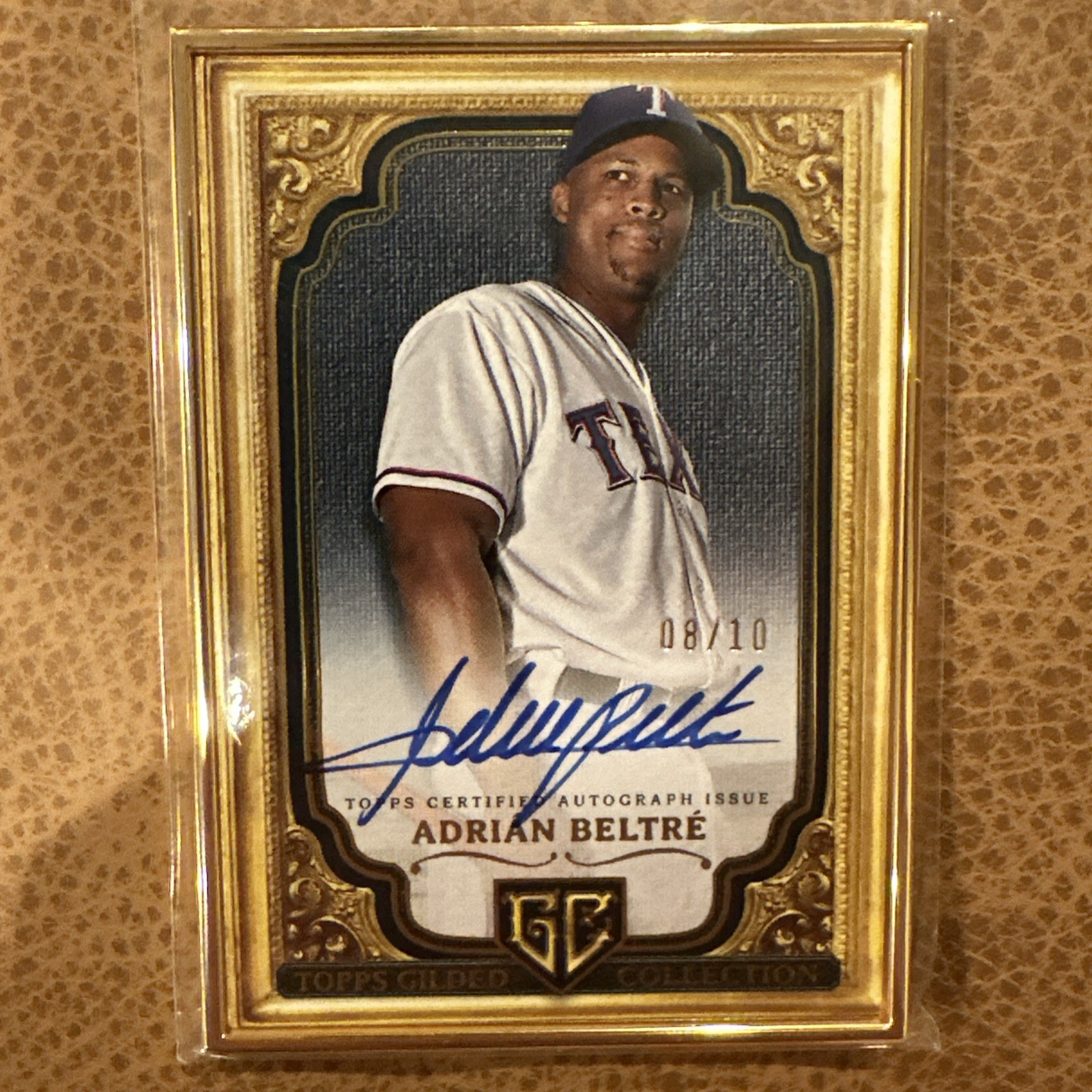 2024 Topps Gilded Adrian Beltre Gold Framed Auto /10 Rangers HOF