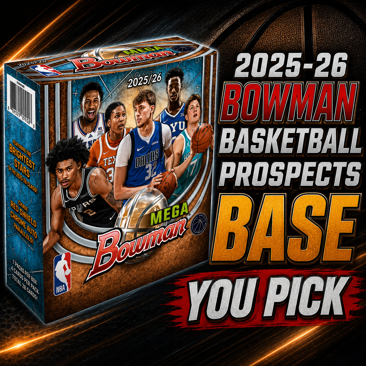 2025-26 Bowman Basketball – Prospects Base and RC – You Pick!