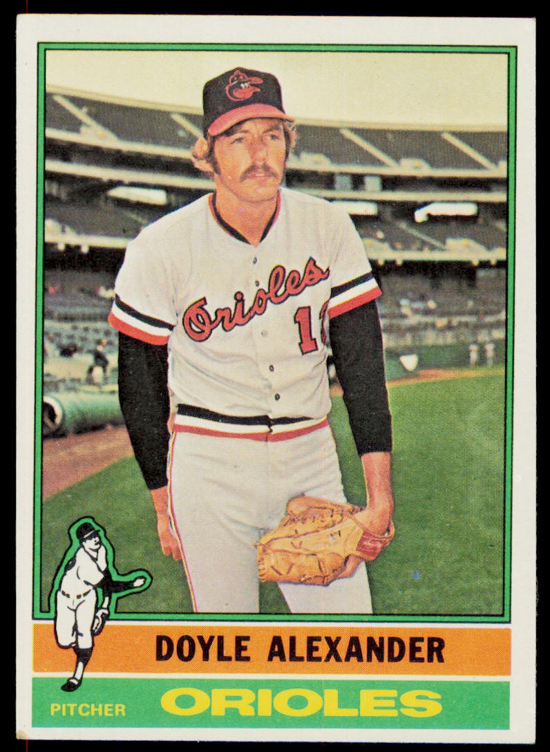 1976 Topps Doyle Alexander 638 Baltimore Orioles