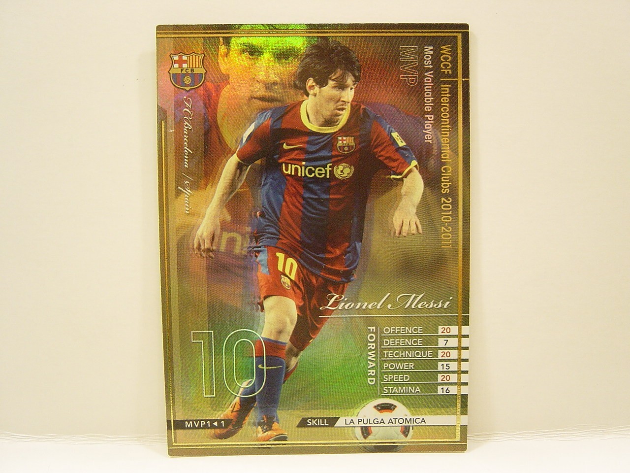 Panini WCCF 2010-11 MVP Lionel Messi No.10 FC Barcelona 2010 FIFA Ballon d’Or