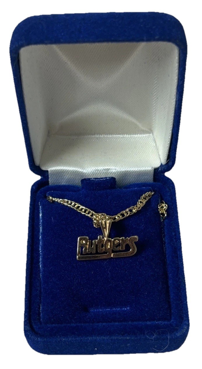 Rutgers Scarlet Knights RU Necklace Chain Gold-plated .925 Gold Vermeil