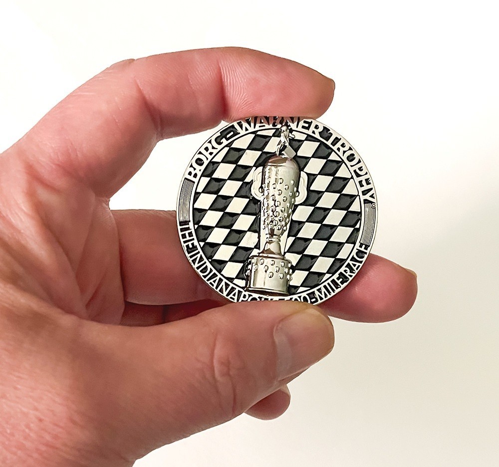 Borg-Warner Trophy Flagman Challenge Coin 2-Inch Polished Nickel collectible