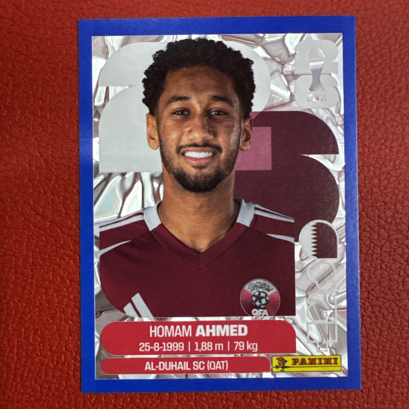 Panini FIFA World Cup Homam Ahmed QAT 5 Gold Crump – Blue Parallel