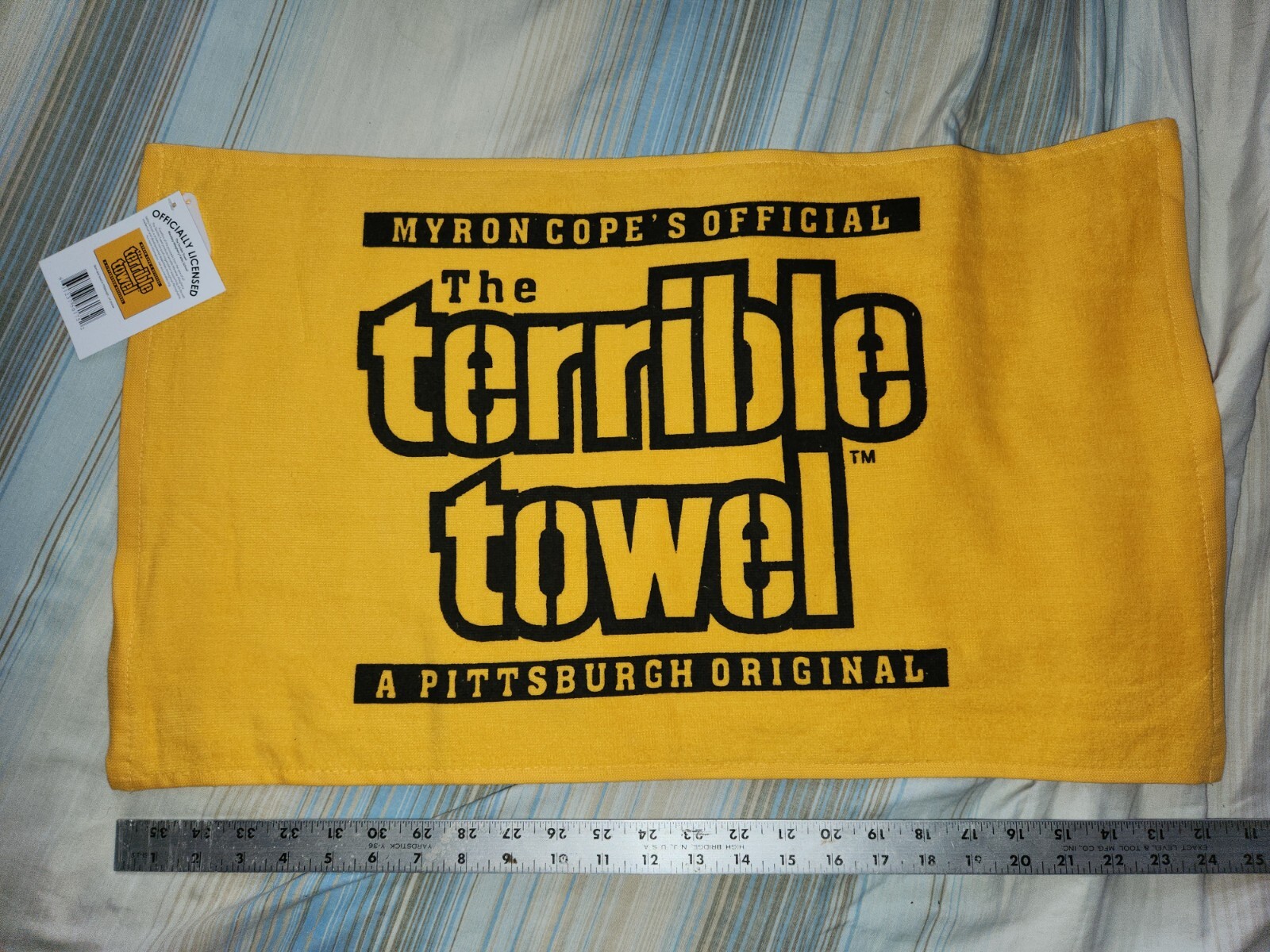 MYRON COPES OFFICIAL GOLD TERRIBLE TOWEL 15″ x 25.5″ inches NEW
