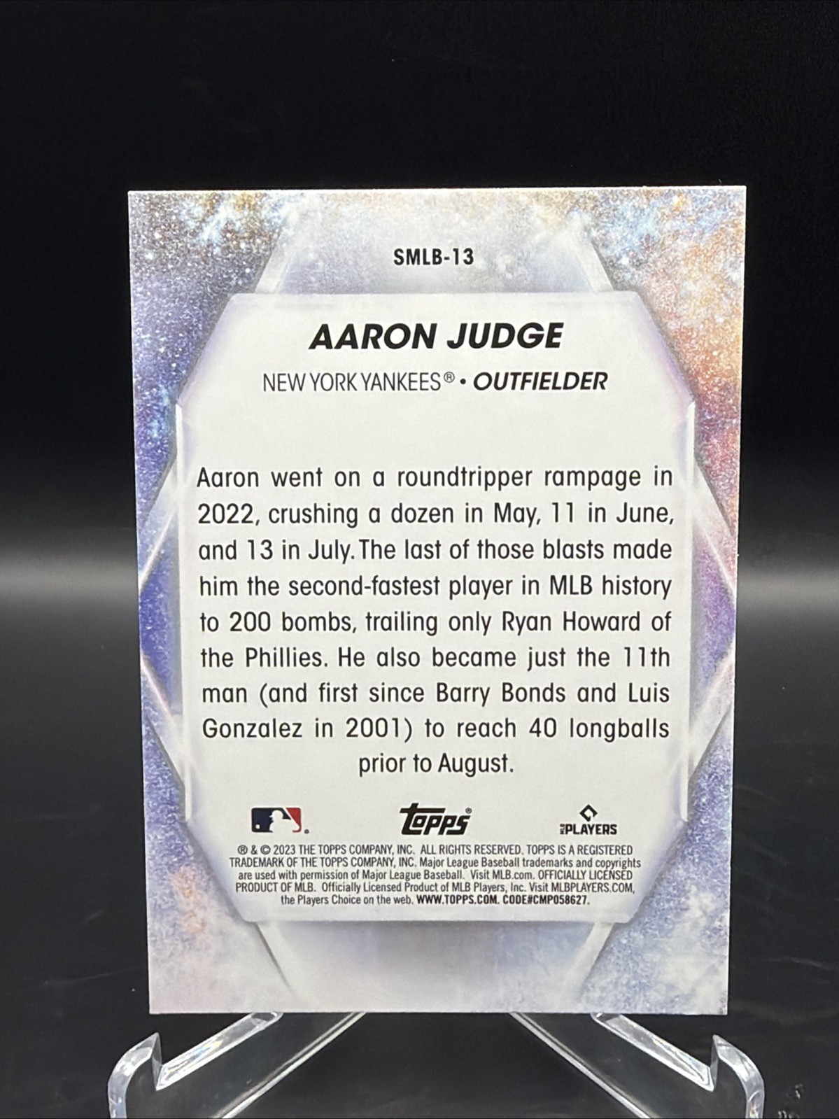2023 Topps Series 1 – Stars of Mlb Aaron Judge #SMLB-13