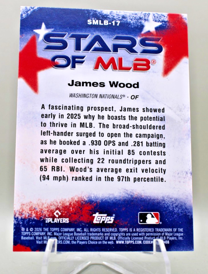 2026 Topps Series 1 – Stars of MLB #SMLB-17 James Wood