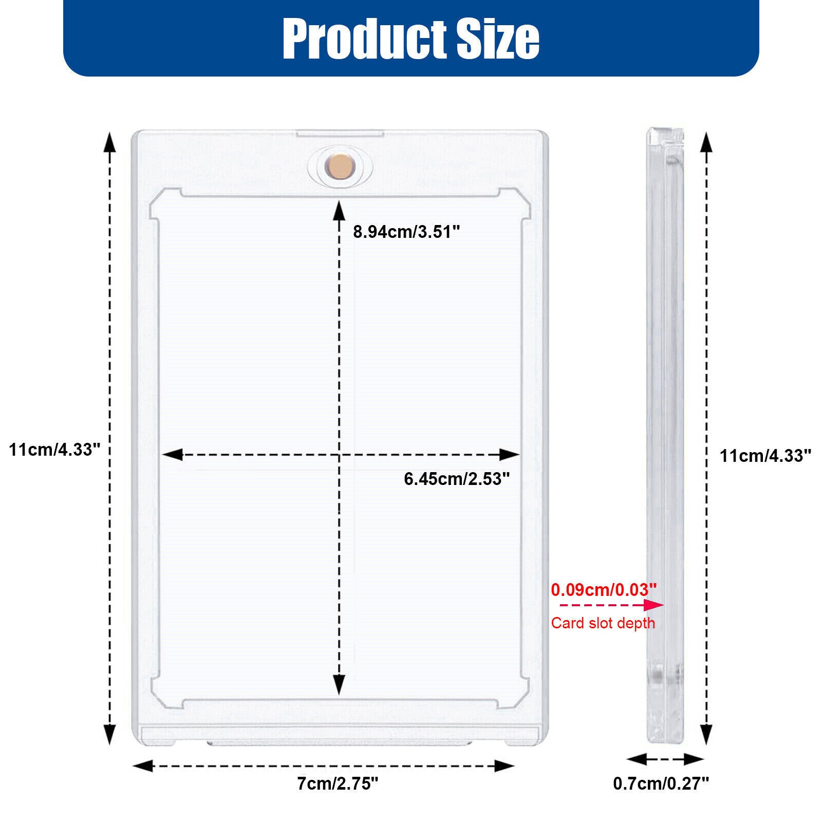 30-200 HeavyDuty Magnetic Trading Card Holders 35pt One-Touch Hard UV Protection