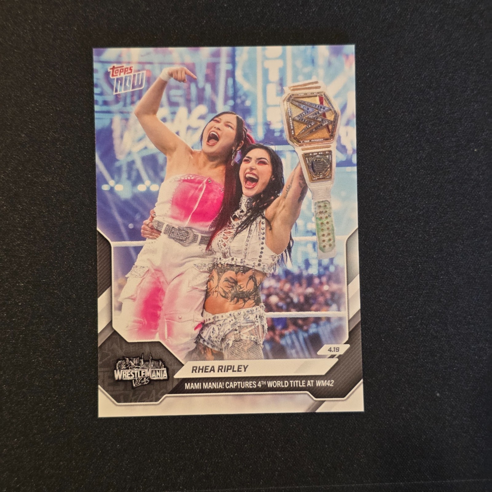 2026 WWE Topps Now Rhea Ripley WrestleMania Vegas #49