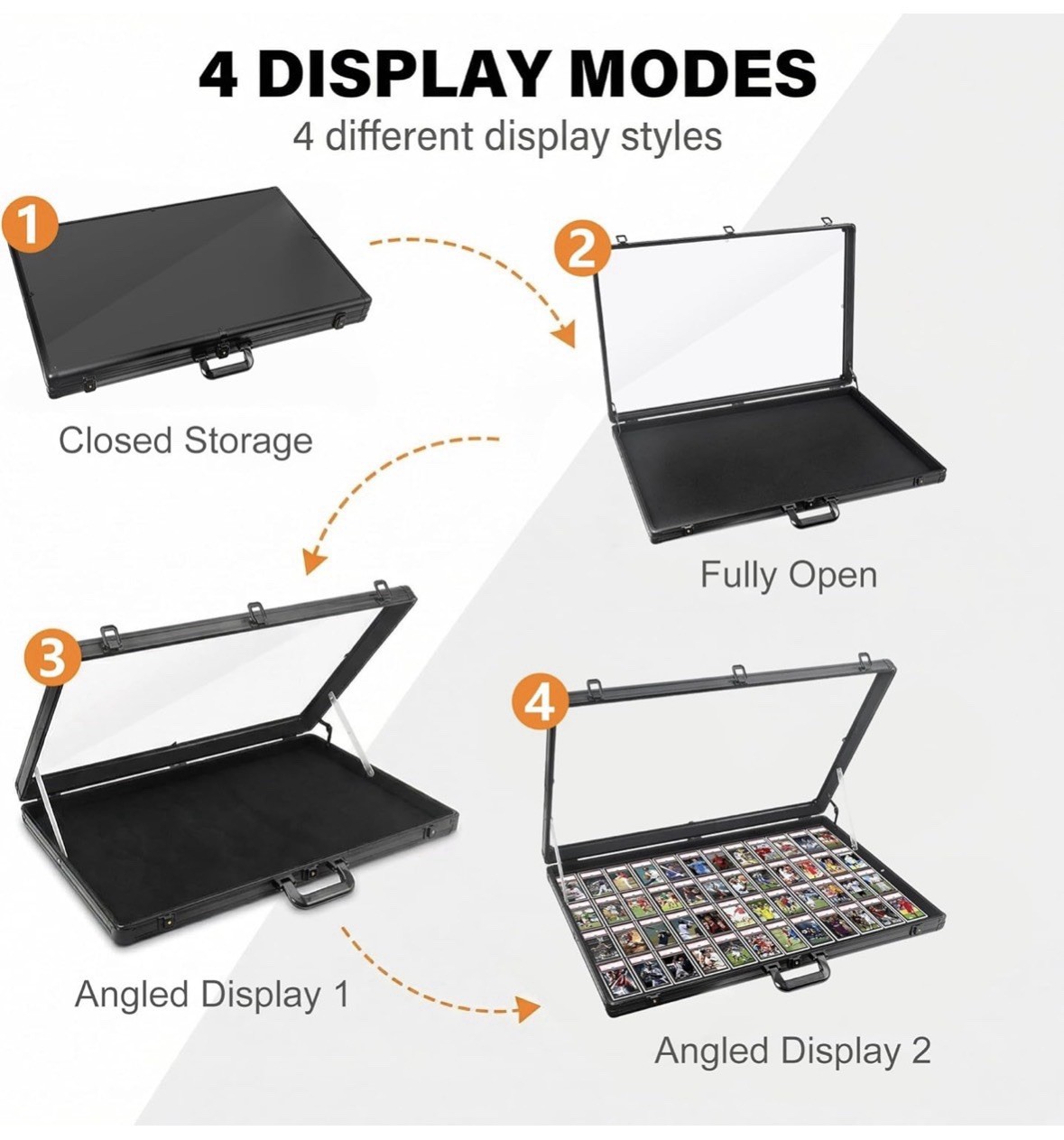 Card Display Case Aluminum Trade Show Display Case Large Portable w/ Bag