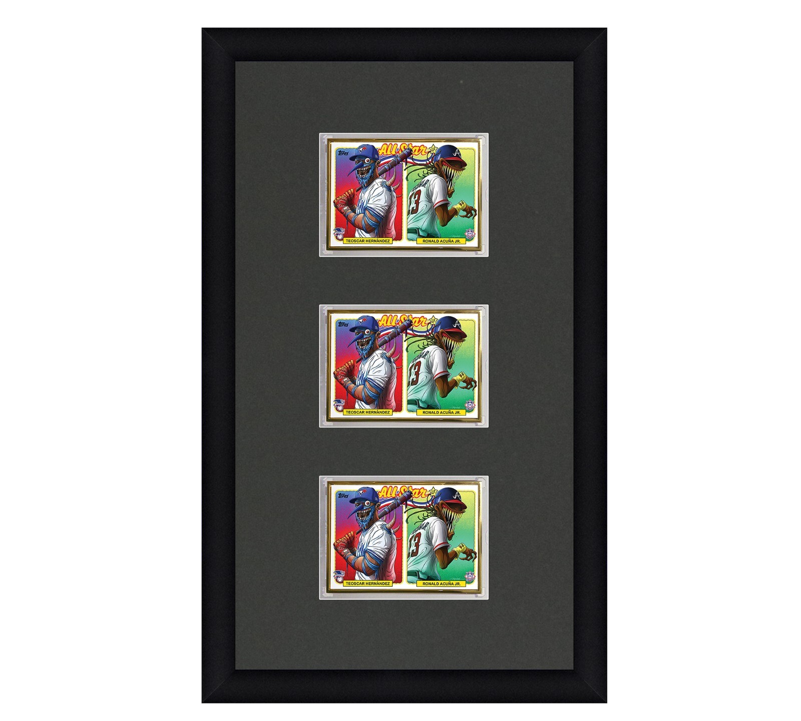 Card Frame For Magnetic Holders Holds (3) Ultra Pro 1 One Touch/BCW +UV Option