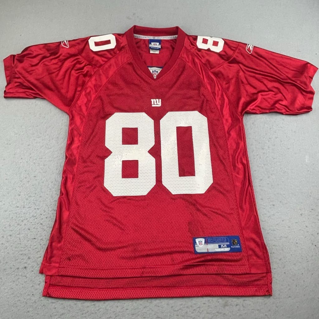 VTG New York Giants Jeremy Shockey #80 Jersey Medium Red Short Sleeves Shirt NFL