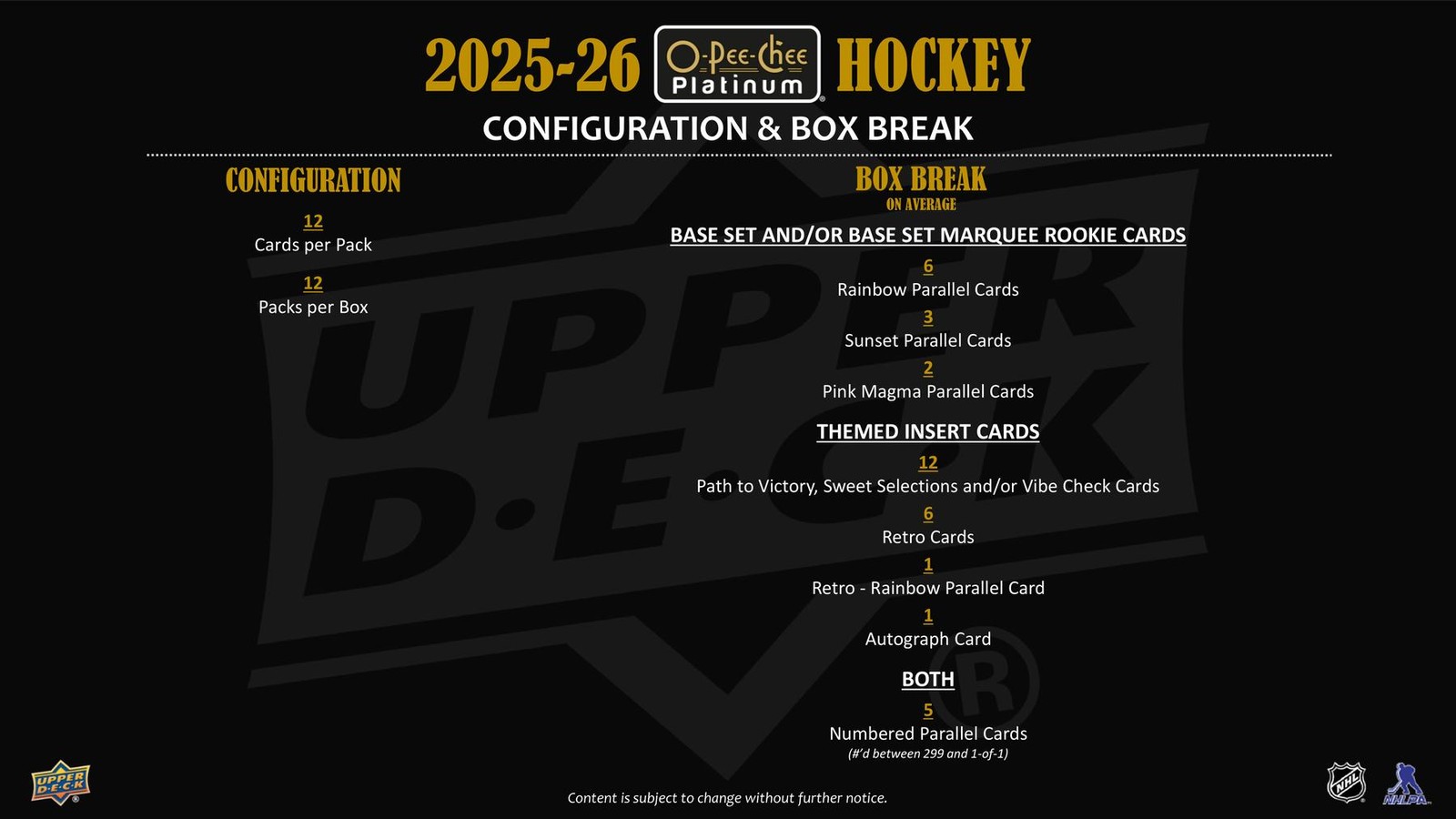 2025/26 UPPER DECK O-PEE-CHEE PLATINUM HOCKEY HOBBY BOX