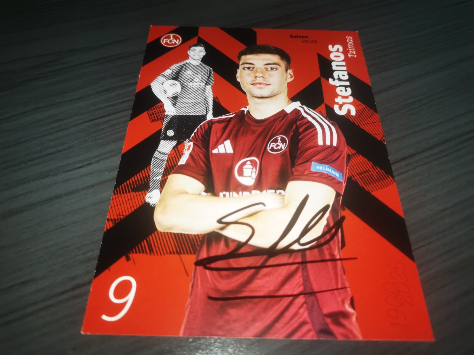 Stefanos Tzimas hand signed 1.FC Nuremberg Club autograph card