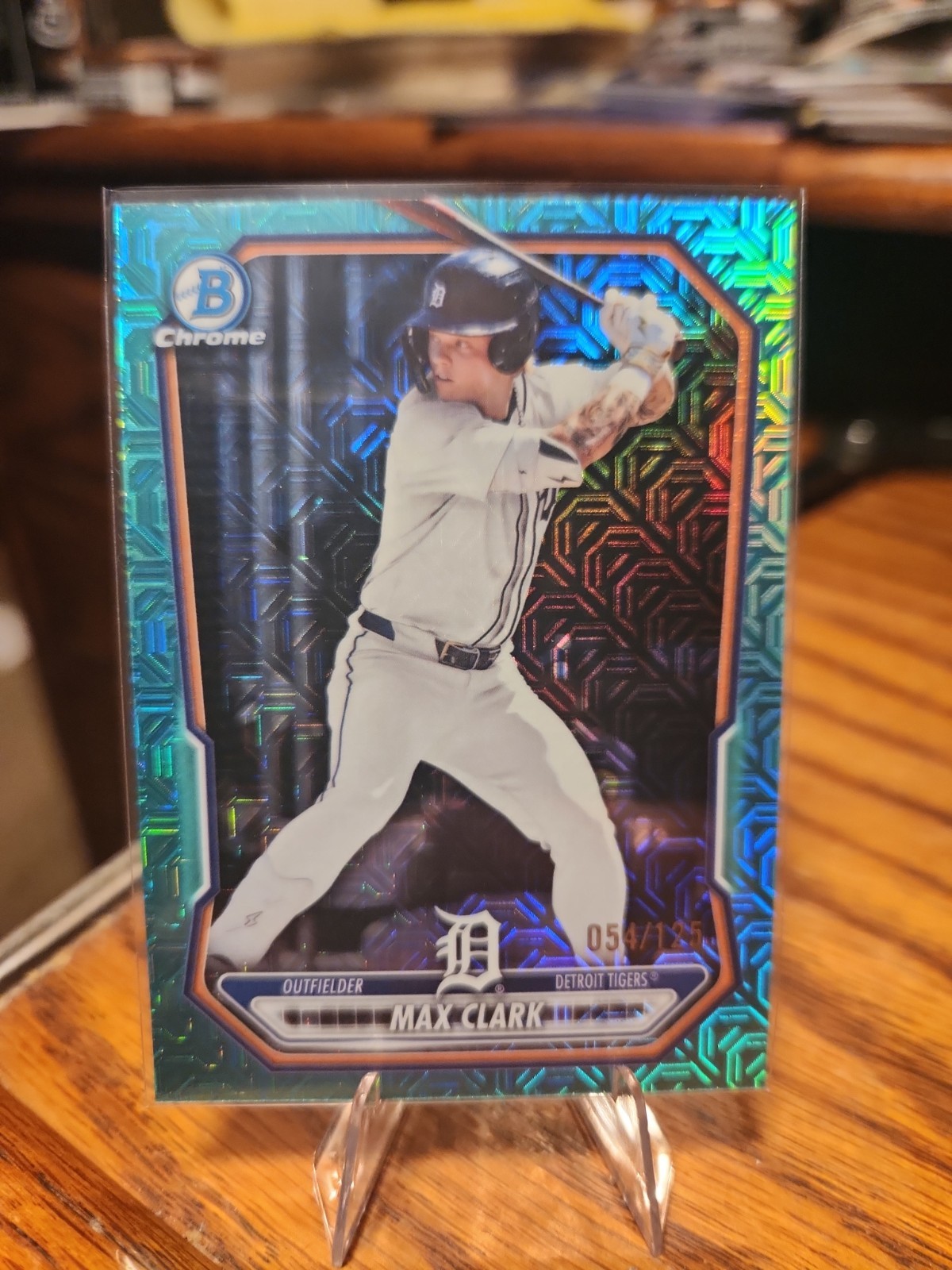 2026 Bowman Chrome Max Clark Aqua Mojo Refractor /125 #bcp-2 Tigers