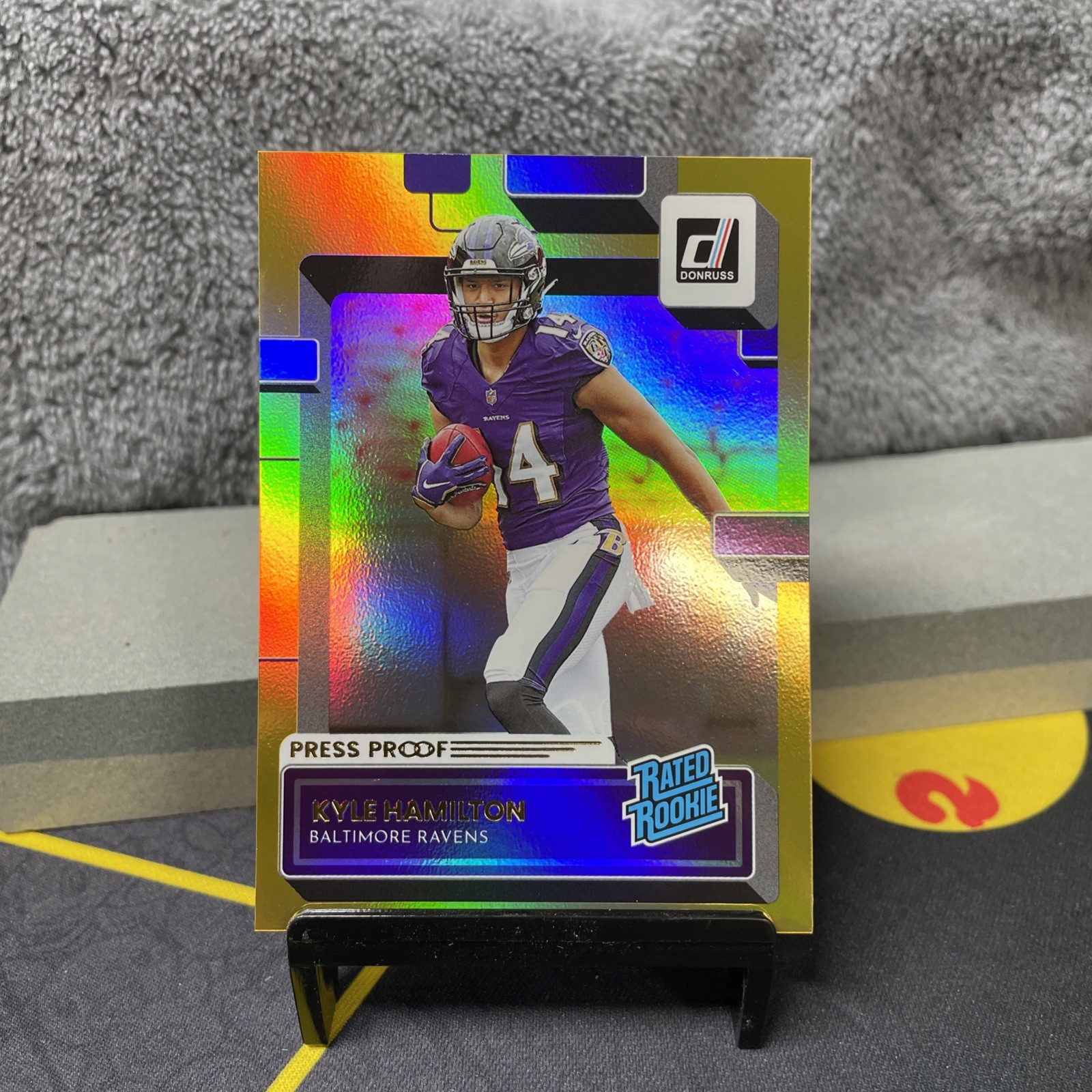 Kyle Hamilton 2022 Donruss GOLD PRESS PROOF RATED ROOKIE #338 RAVENS