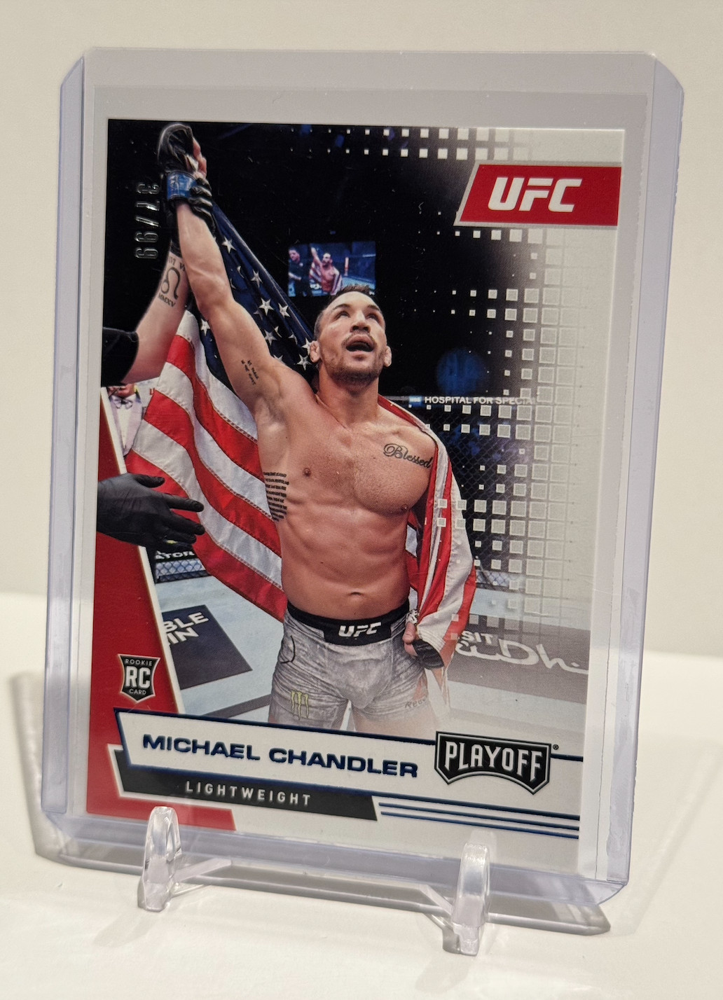 2021 Panini Chronicles UFC Michael Chandler Playoff Blue RC 37/99
