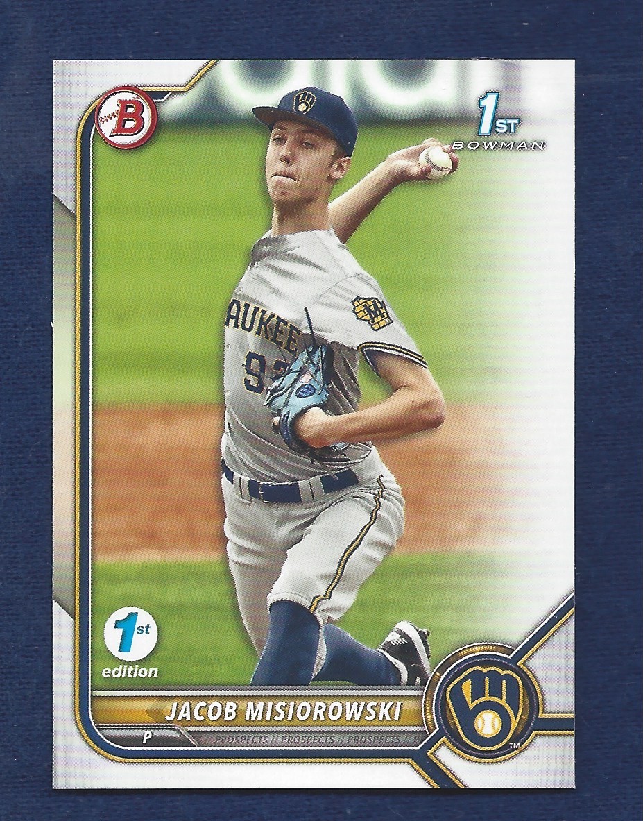 JACOB MISIOROWSKI ROOKIE BD-132 2022 BOWMAN RARE 1ST EDITION 1ST BOWMAN Y998