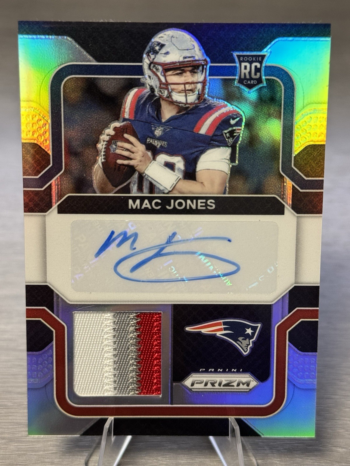 🔥🏈MAC JONES 2021 Panini Prizm Silver SICK 3-COLOR RPA Signed Auto RC /99!🏈🔥