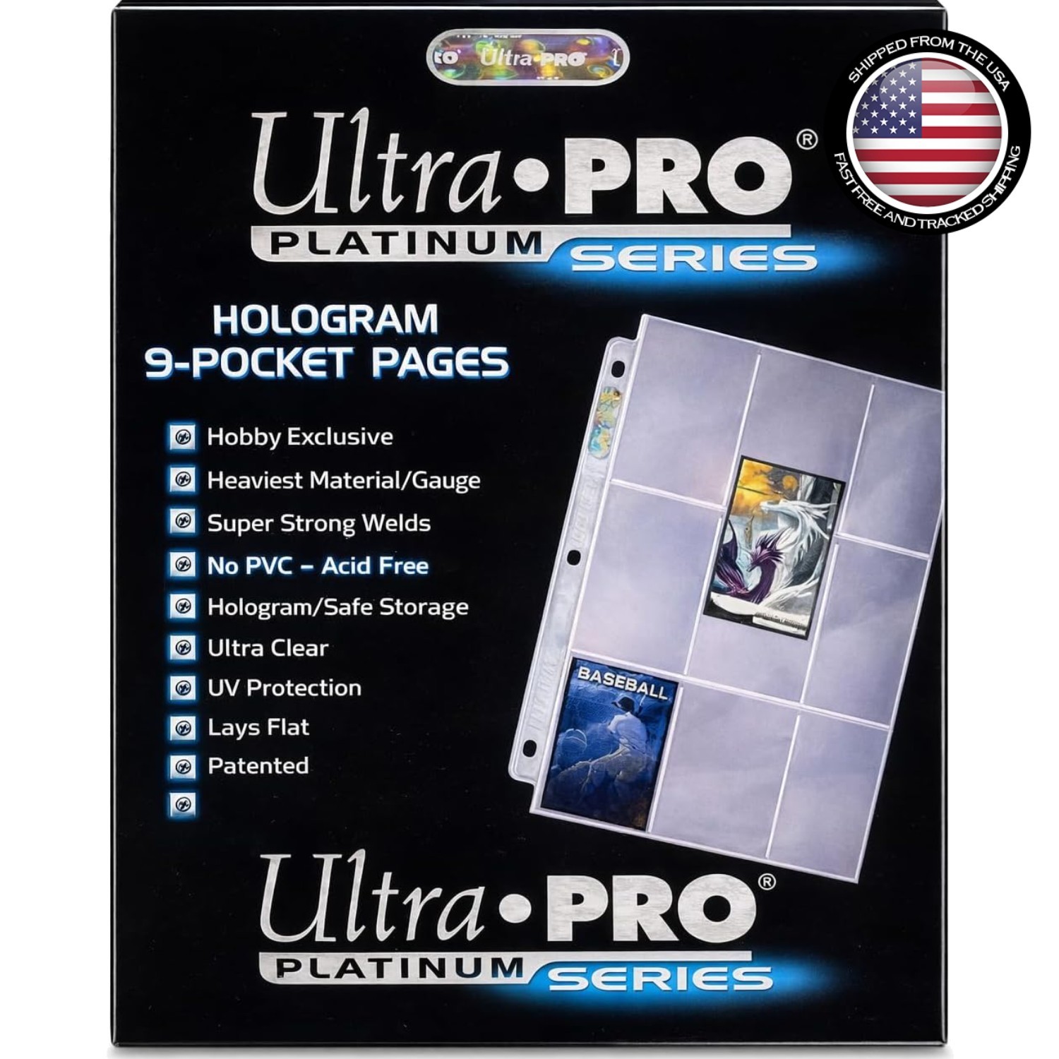 Protective Platinum Series 9 Pocket Card Sleeves – 100 Pages for Collectors