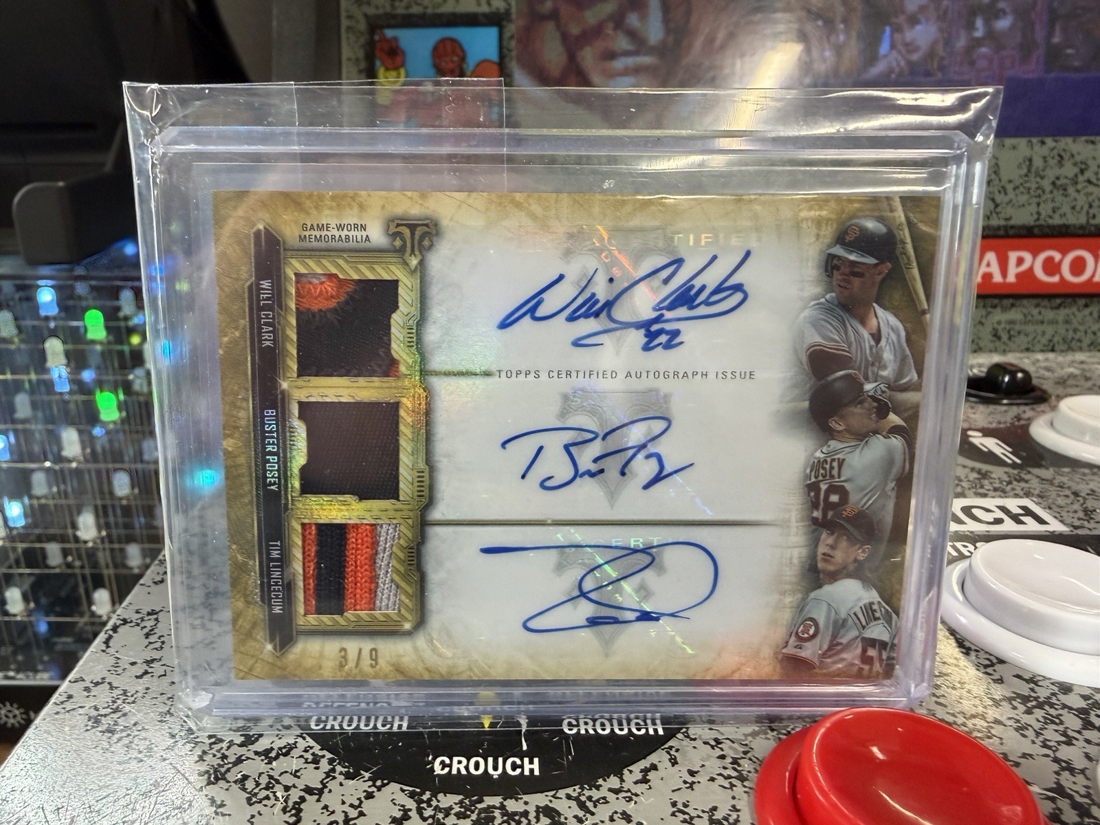 2020 Topps Triple Threads Will Clark Buster Posey Tim Lincecum Auto Relic /9