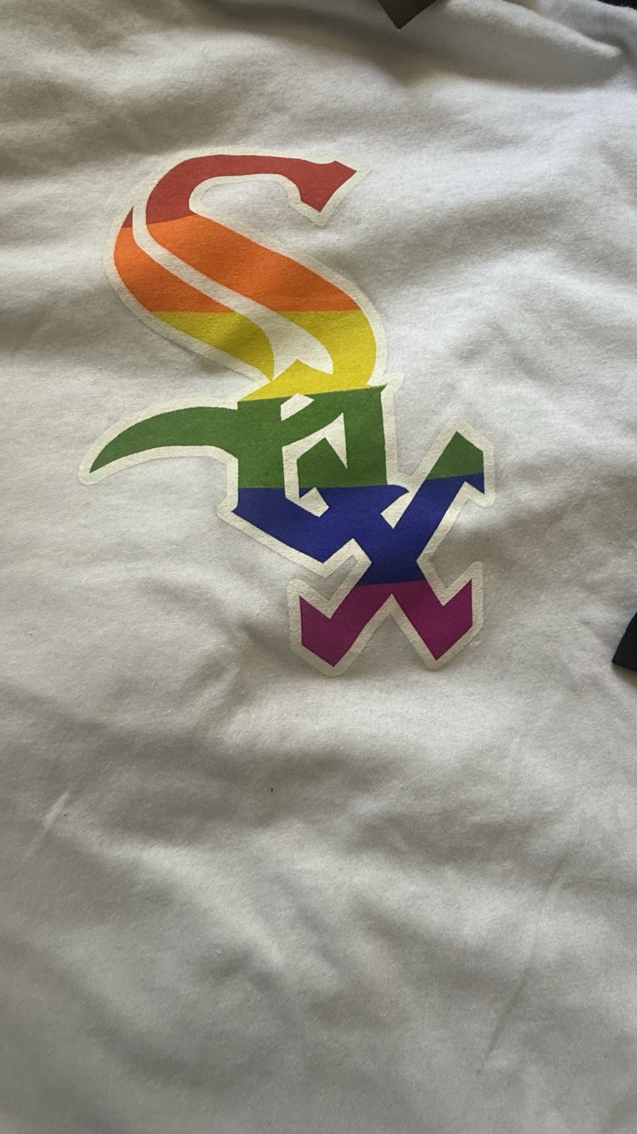 Chicago White Sox MLB Raglan Shirt XL 3/4 Sleeve White/Black Multicolor