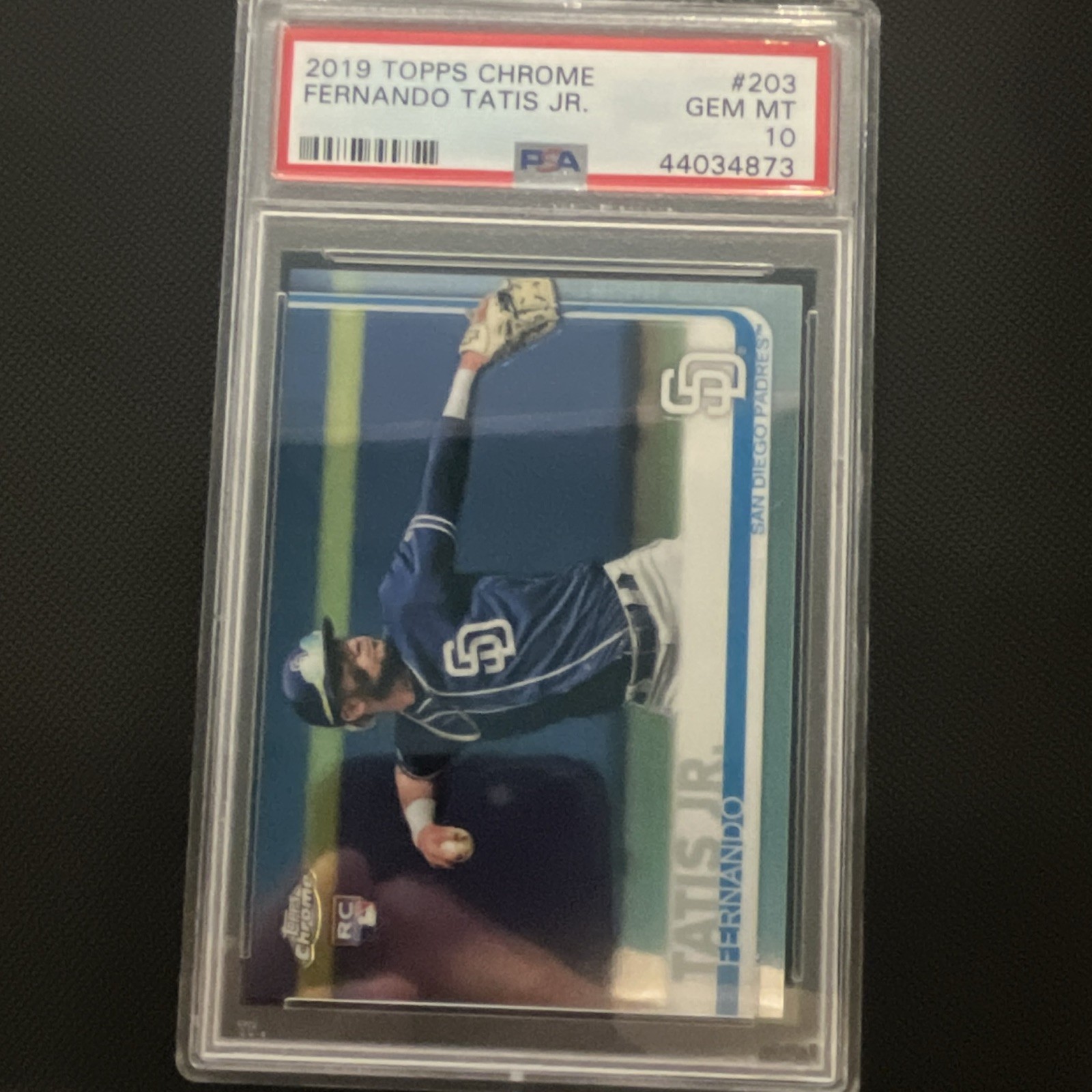 Topps 2019 Topps Chrome Fernando Tatis Jr #203 Rookie Base PSA 10
