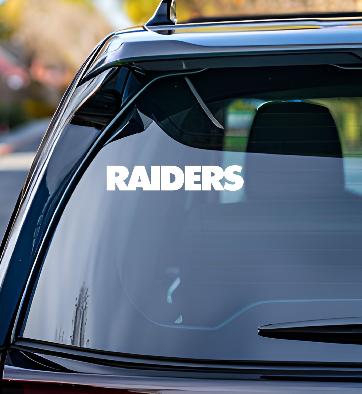Las Vegas Raiders Vinyl Decal Car Truck Vehicle Window Wall Sticker White