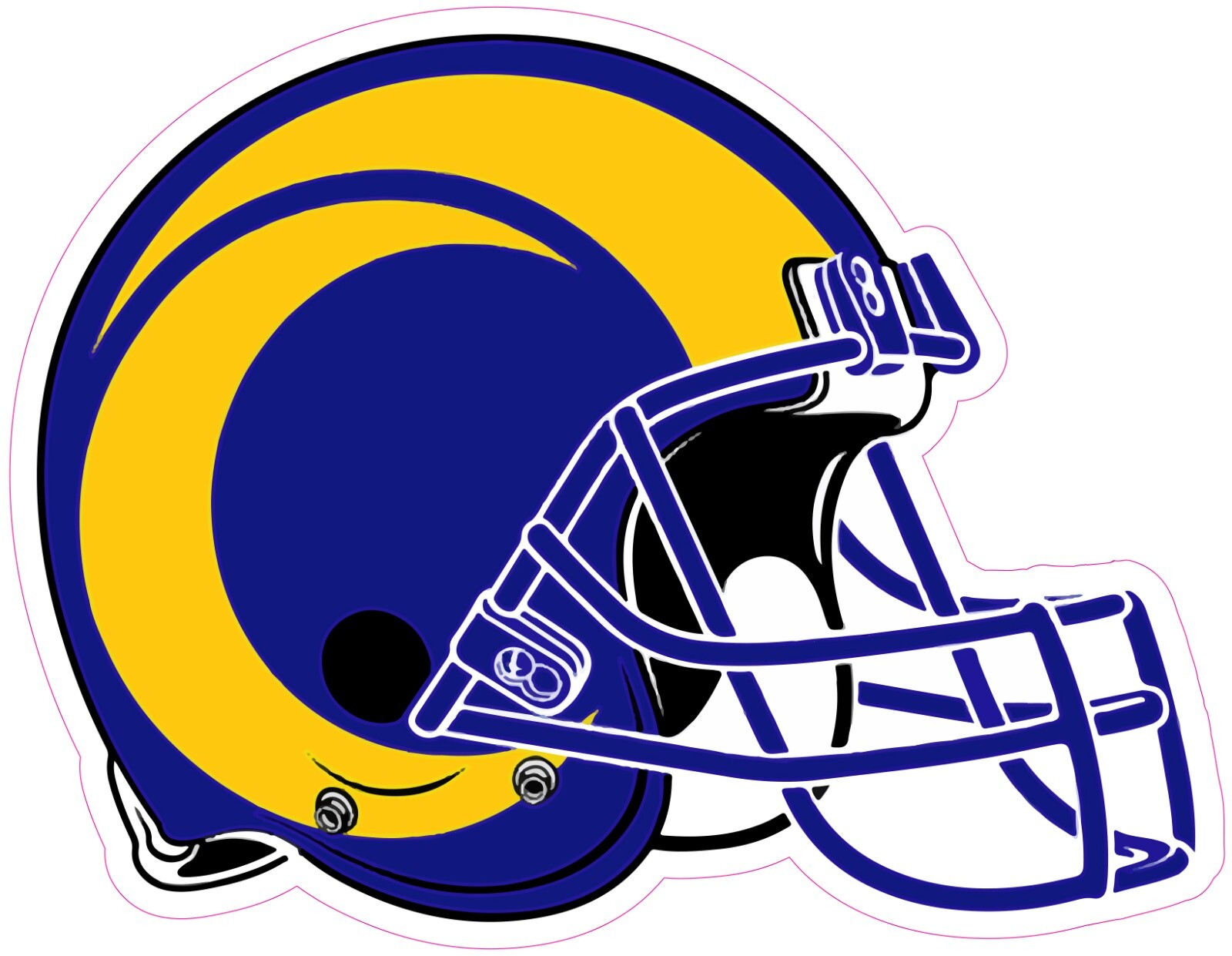 Los Angeles Rams Football HTV Heat Transfer Vinyl Iron On (NOT A PATCH)
