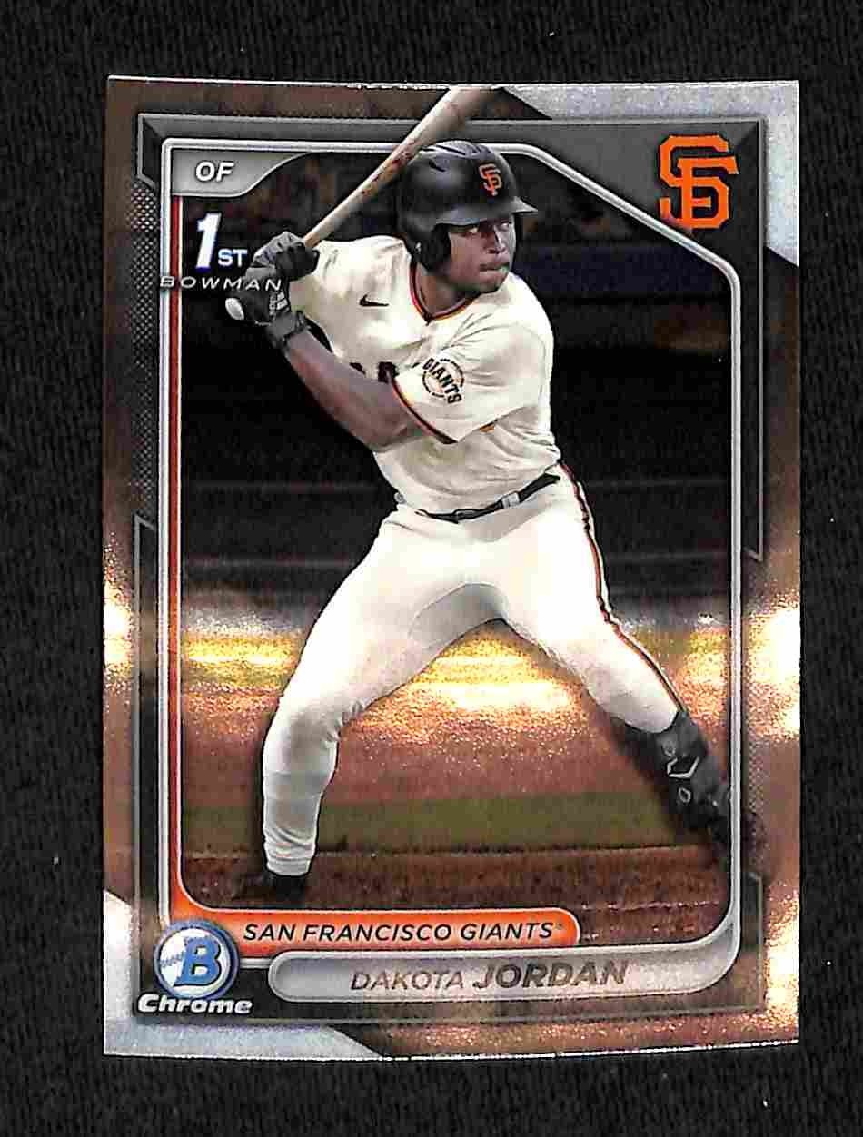 2024 Bowman Draft – Dakota Jordan Chrome 1st Bowman #BDC-71 Giants