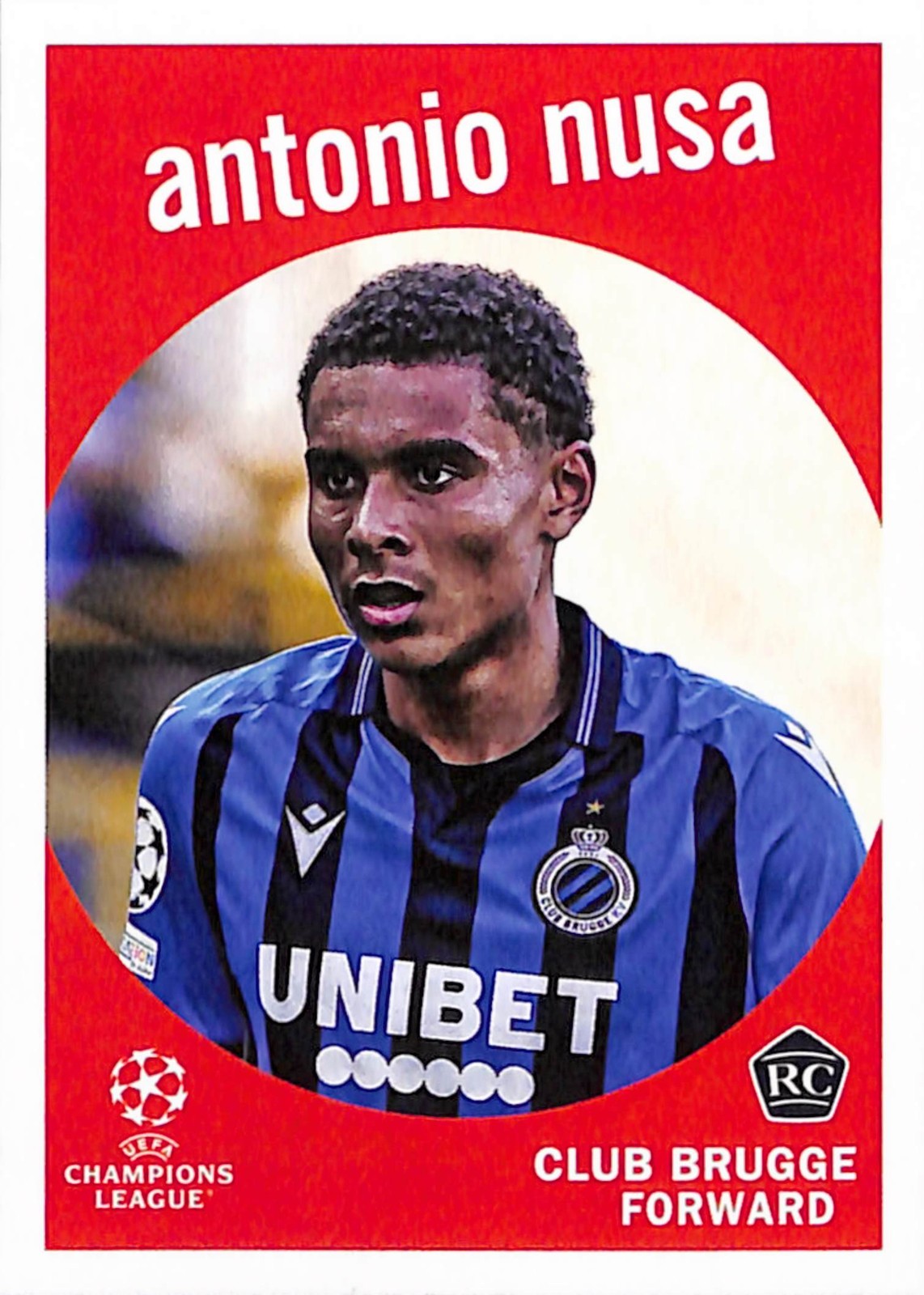 2022-23 Topps UEFA Club Competitions #59-35 Antonio Nusa Club Brugge KV Rookie
