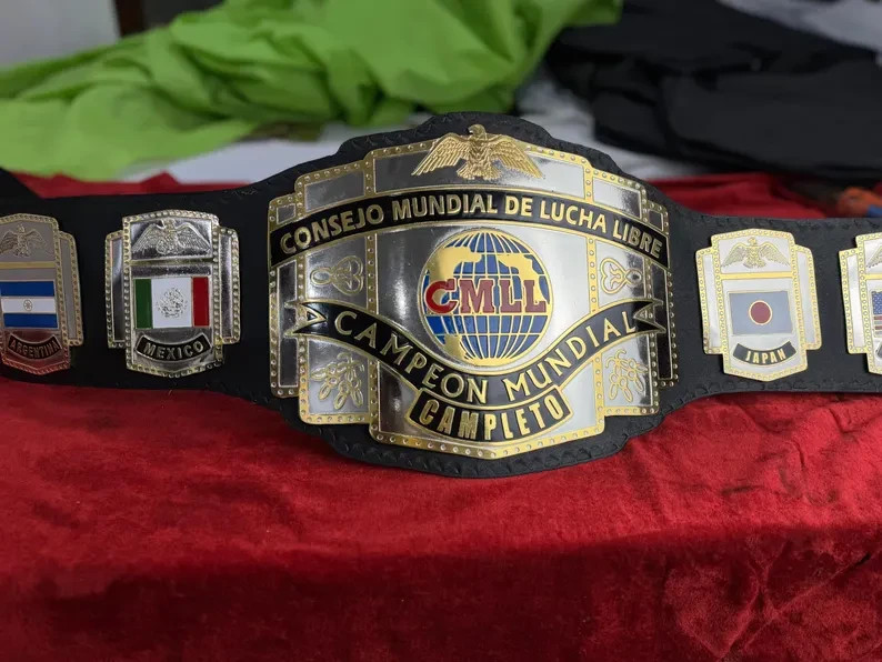 CMLL World Heavyweight Championship Replica Title Belt 4MM Brass Adult Size
