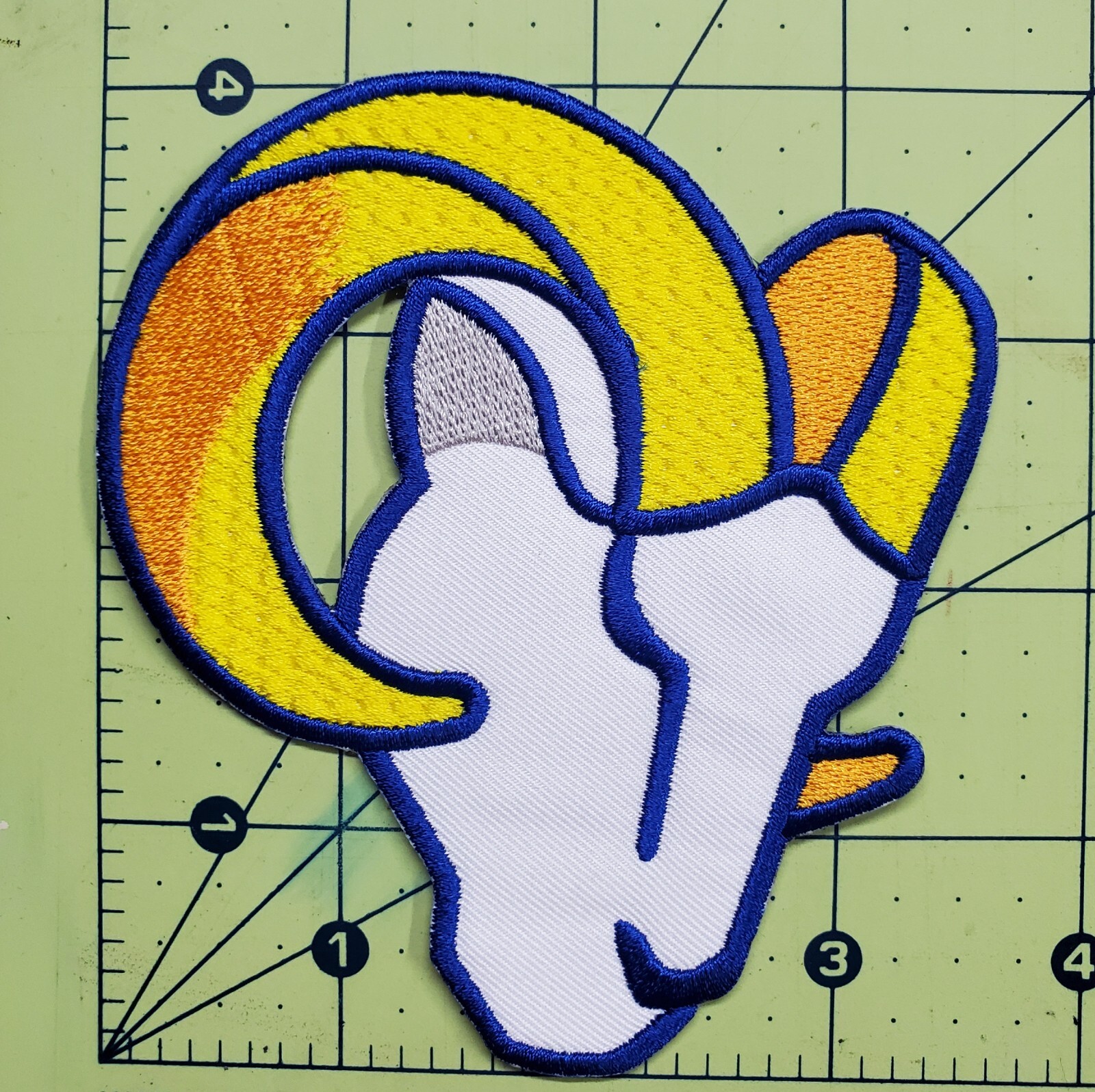 Rams Football Embroidered Iron On Patch New Logo 4″ x 3.5″
