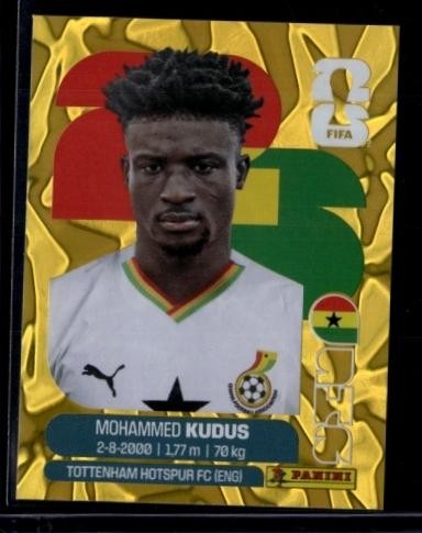 2026 Panini World Cup Sticker Collection Mohammed Kudus Ghana Gold Crumple