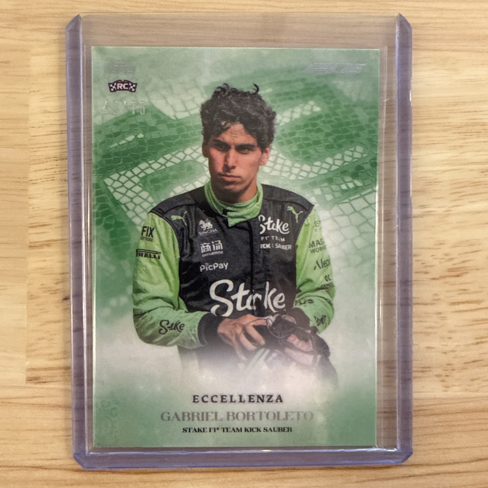 Topps Formula 1 Eccellenza 2025 – Gabriel Bortoleto – Esordienti Green RC /75