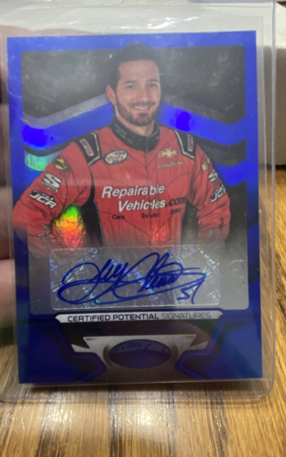 2016 Panini Certified Potential Signatures Jeremy Clements CP-JC Mirror Blue /50