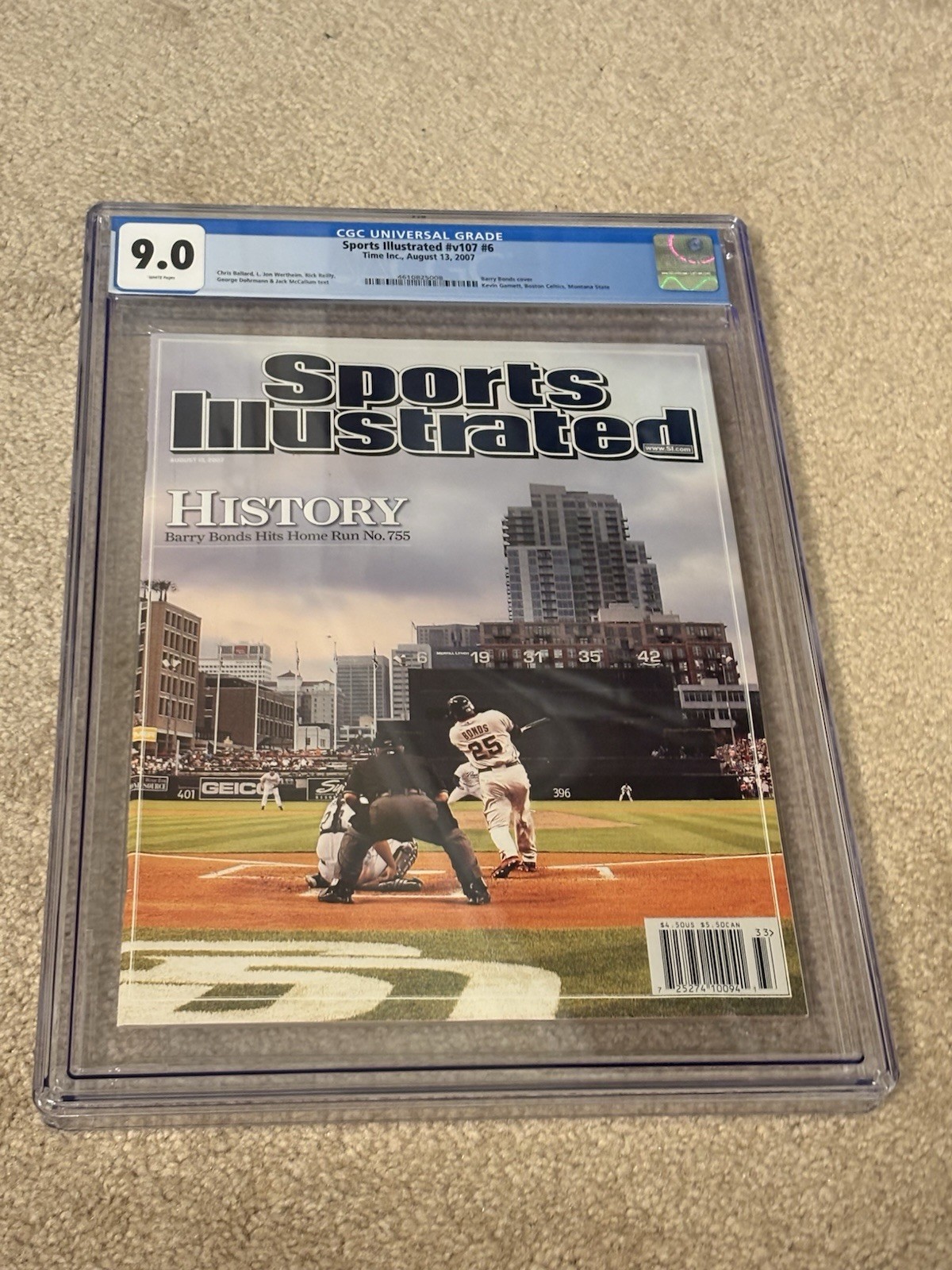 Sports Illustrated #v107 #6 Time Inc. August 13, 2007 CGC 9