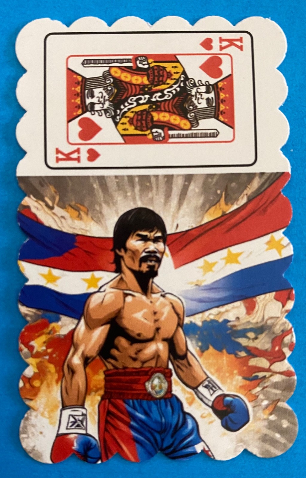 MANNY PACQUIAO RARE Philippines #KH GO Deckle Edge Menko Boxing Card