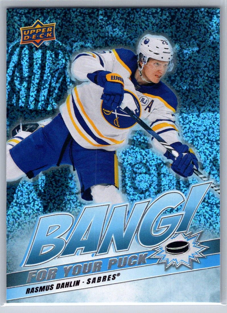 2024-25 Upper Deck Rasmus Dahlin Bang! For Your Puck Speckled #BP-7