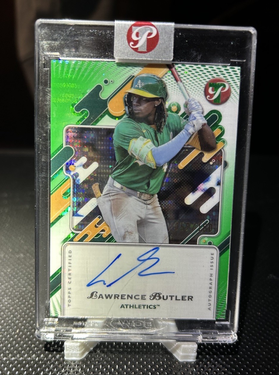 2025 Topps Pristine Autograph Lawrence Butler #PA-LB Green Pulsar Refractor /150