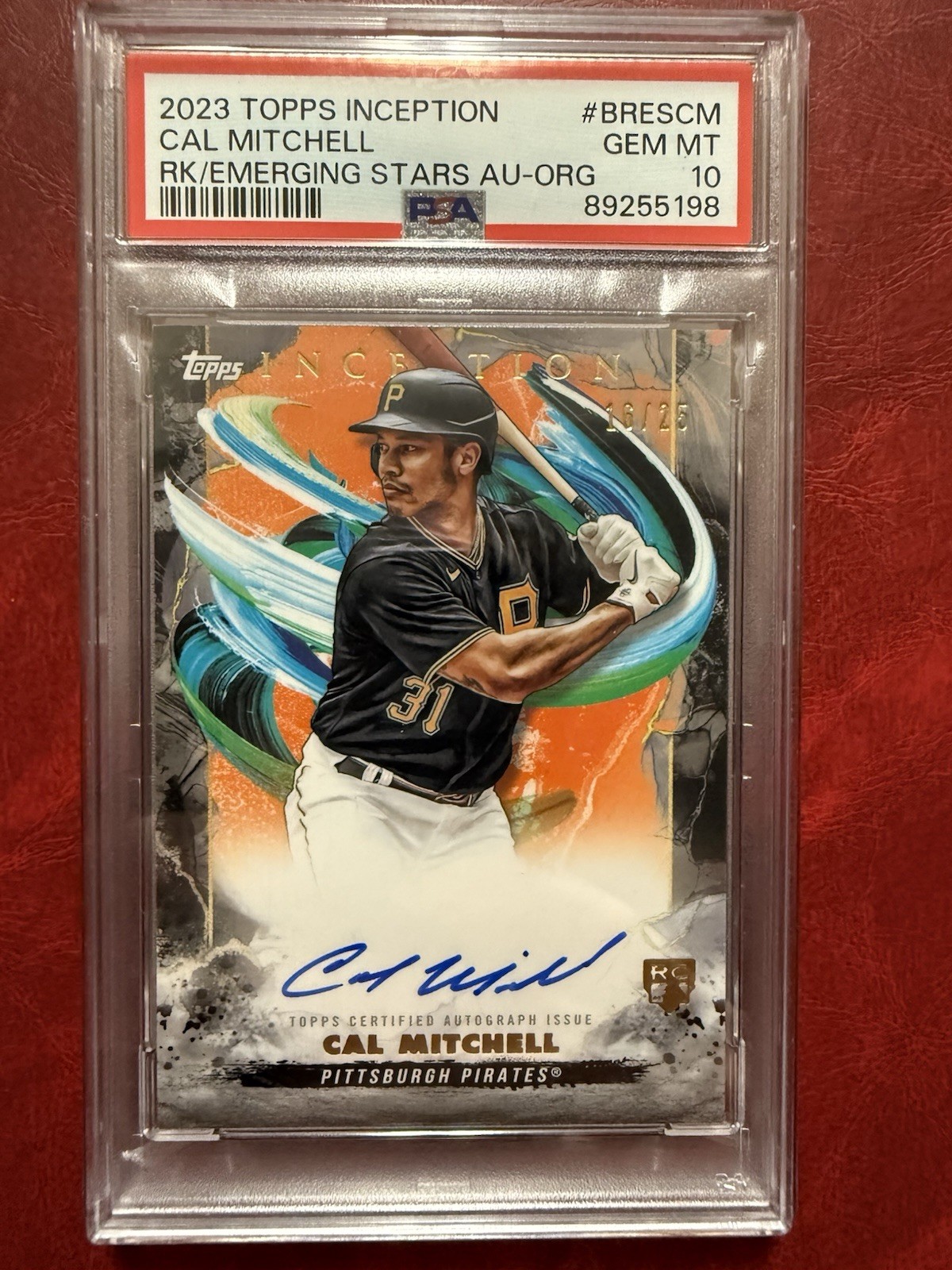 2023 Topps Inception – Cal Michell Rookie and Emerging Stars Auto /25 PSA 10