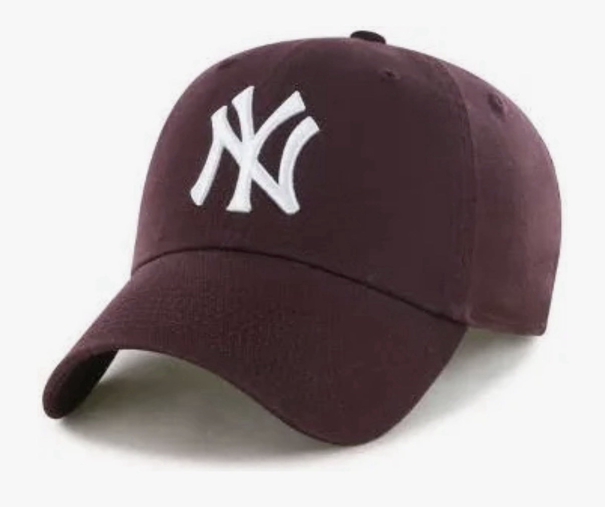 MLB New York Yankees Clean Up Adjustable Cotton Baseball Cap Maroon One Size NWT
