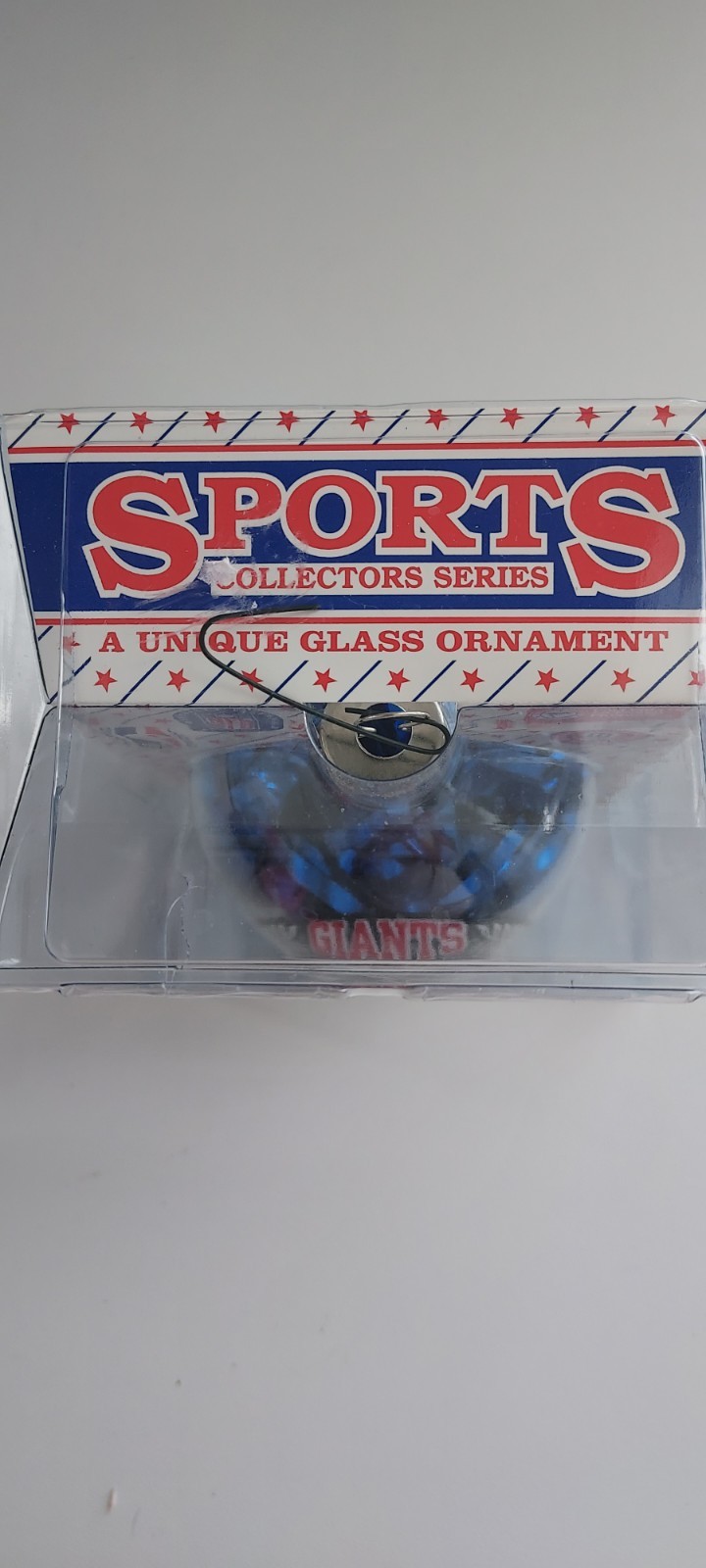 New York Giants Christmas Glass Ornament Box Collectible NFL Football USA