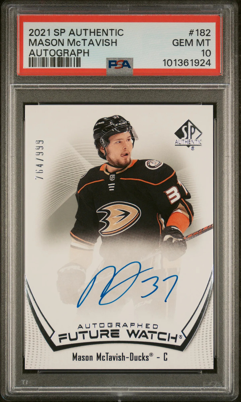 2021 Sp Authentic Mason Mctavish Autograph PSA 10