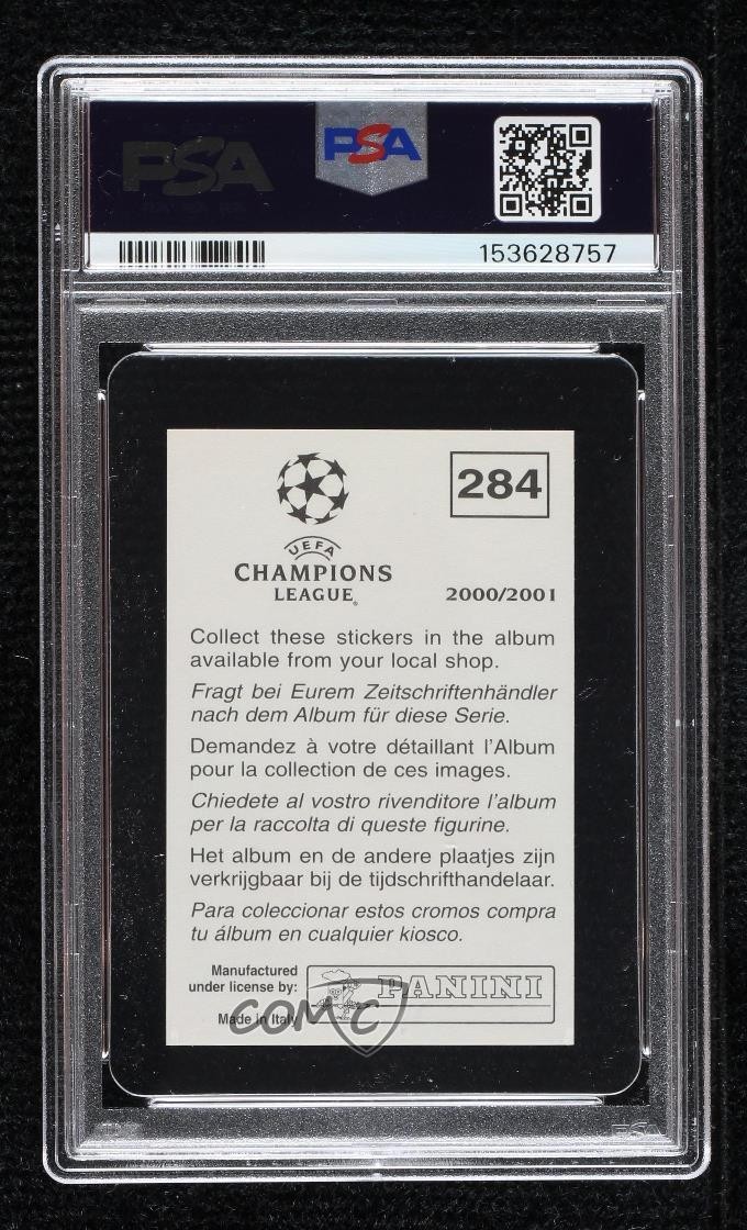 2000-01 Panini UEFA Champions League Stickers Ruud Van Nistelrooy PSA 9 MINT 7f0
