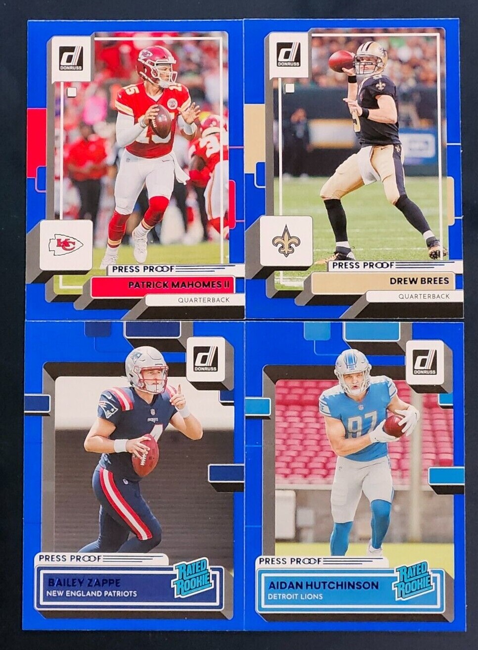 2022 Donruss Football BLUE Border Parallels 251-400 You Pick the Card