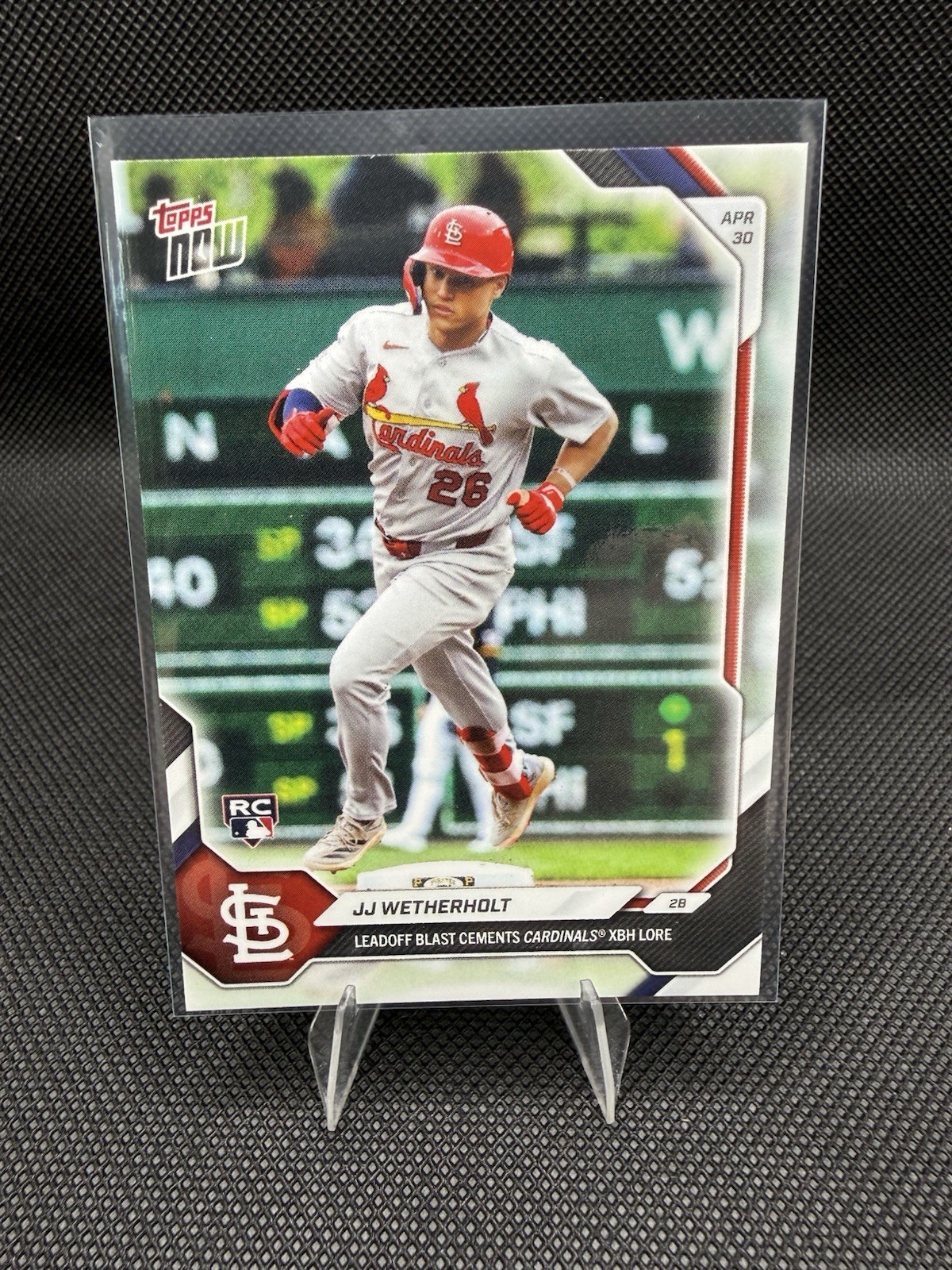 2026 Topps Now#144 JJ Wetherholt Rookie RC Cardinals “Leadoff HR Off Skenes”
