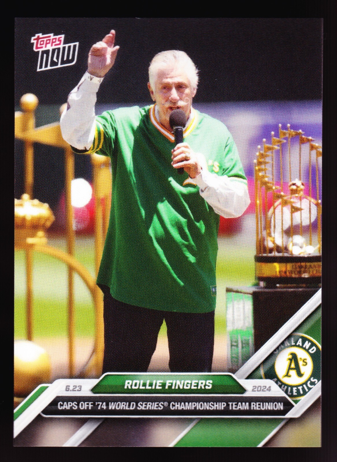 Rollie Fingers A’s Athletics 1974 World Series 2024 MLB TOPPS NOW Card #336 Base