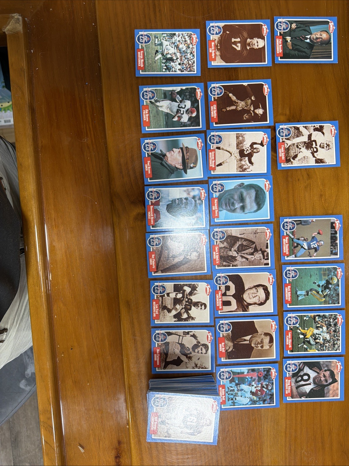 1988 Swell Football Hall of Fame Complete Set /144 Starr, Unitas, Namath, Brown