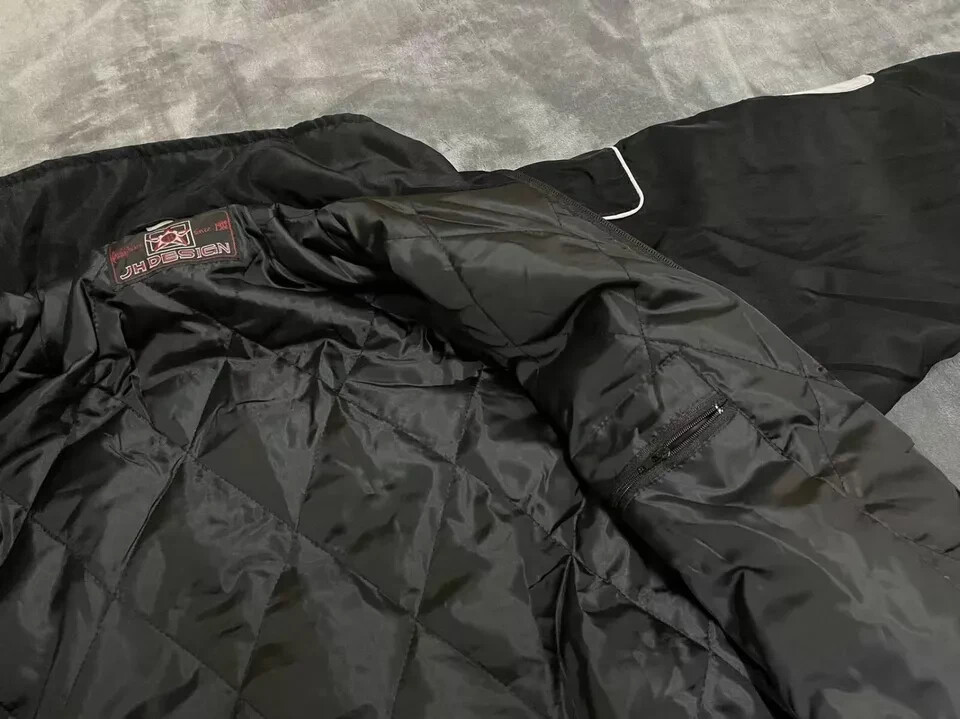 DE Adults Team Padded Daniels Zip Racing Jack Embroidery Cotton Racing Jacket SZ
