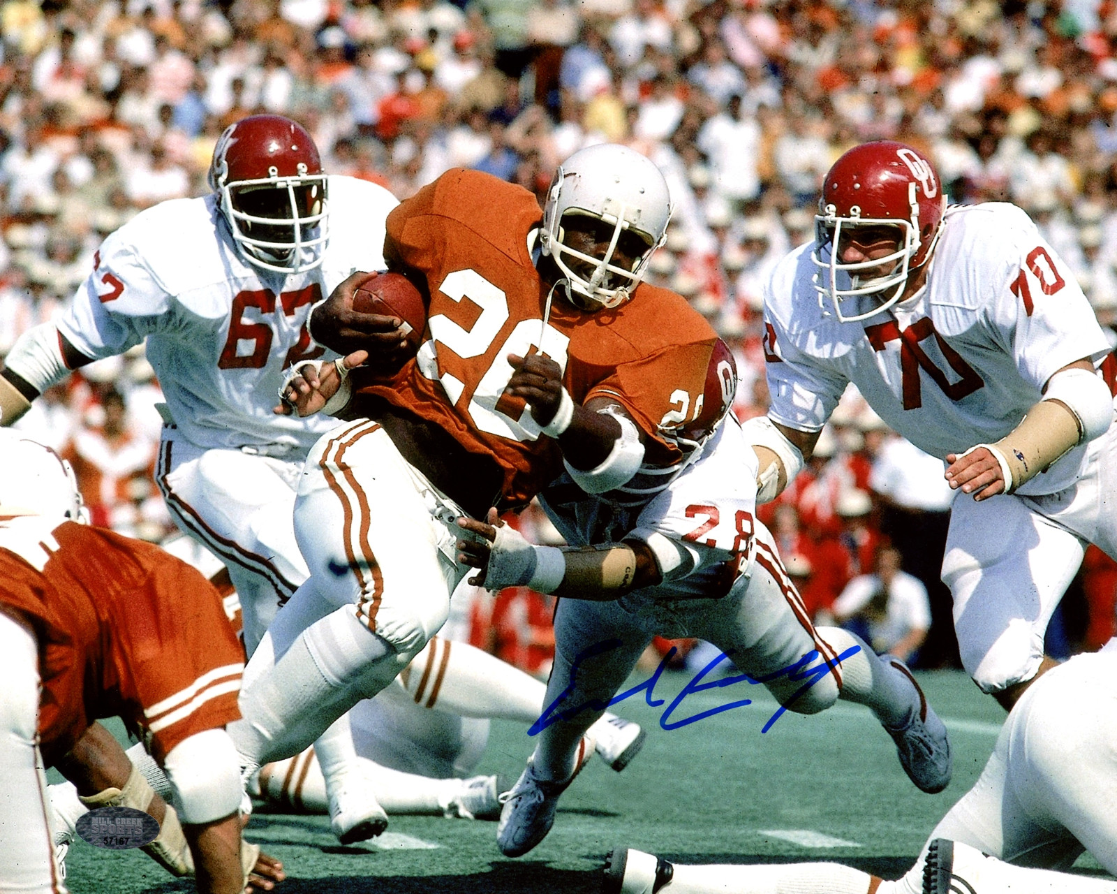 Earl Campbell Autographed 8×10 Photo Texas Longhorns Mill Creek Sports Hologram